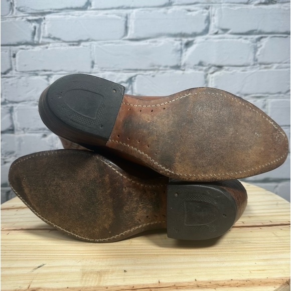 Durango Cowboy Boots Leather Brown Vintage Men’s 8 1/2 D (10.5 Women’s) 60s-70s - Picture 9 of 13